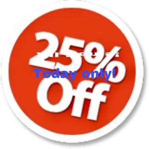 25% off all items today only